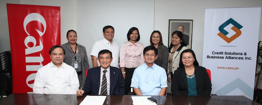 CSBA signing with Canon Philippines